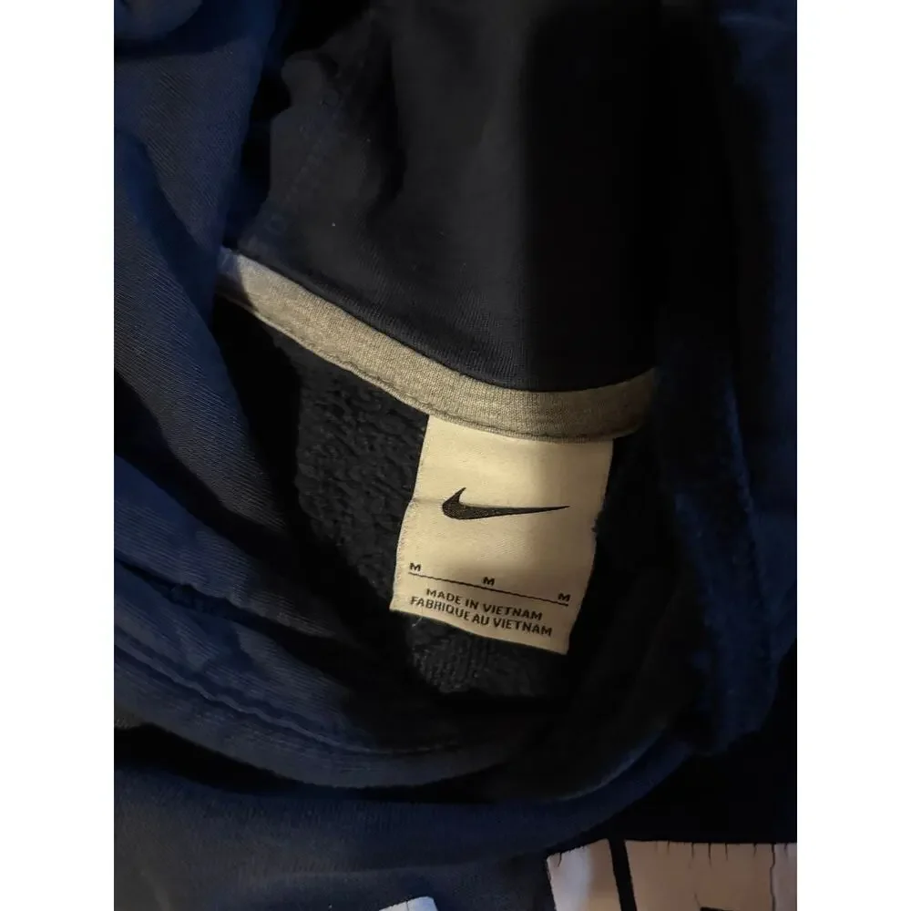 Nike Hoodie Mens M Spurs Pullover Fleece Team Logo Navy Long Sleeve Pocket